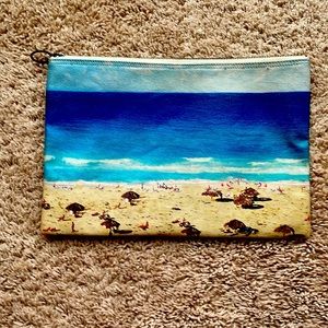Madewell beach scene zip pouch